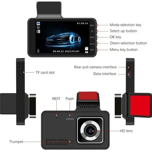 Dashcam Double Avant & Arrière – Protection Continue 24/7 🔒🚗