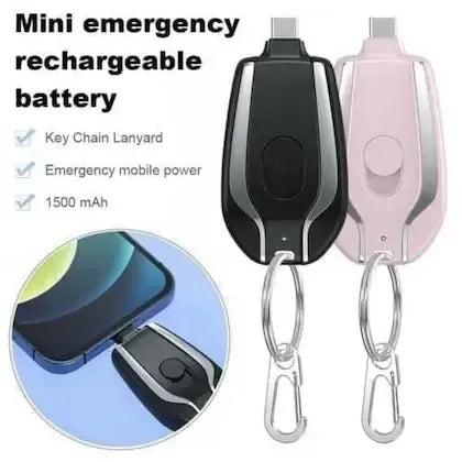 Mini Power Bank d’Urgence avec Porte-clés