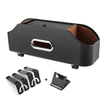 Organiseur multifonction arrière – Porte-gobelet, mouchoirs et téléphone