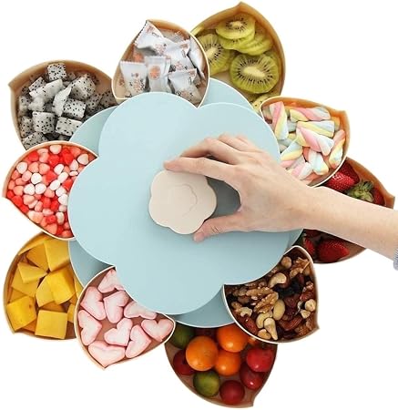 Plateau Snacks Rotatif Double Étage