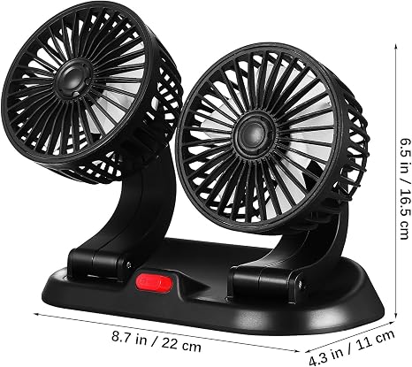 Ventilateur Double Tête pour Voiture – Restez au Frais Partout