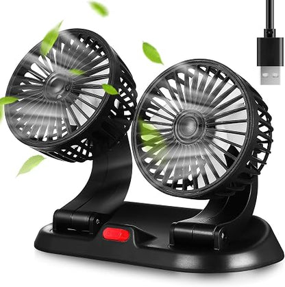 Ventilateur Double Tête pour Voiture – Restez au Frais Partout