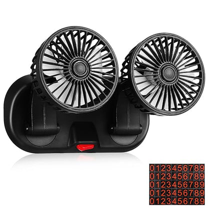 Ventilateur Double Tête pour Voiture – Restez au Frais Partout