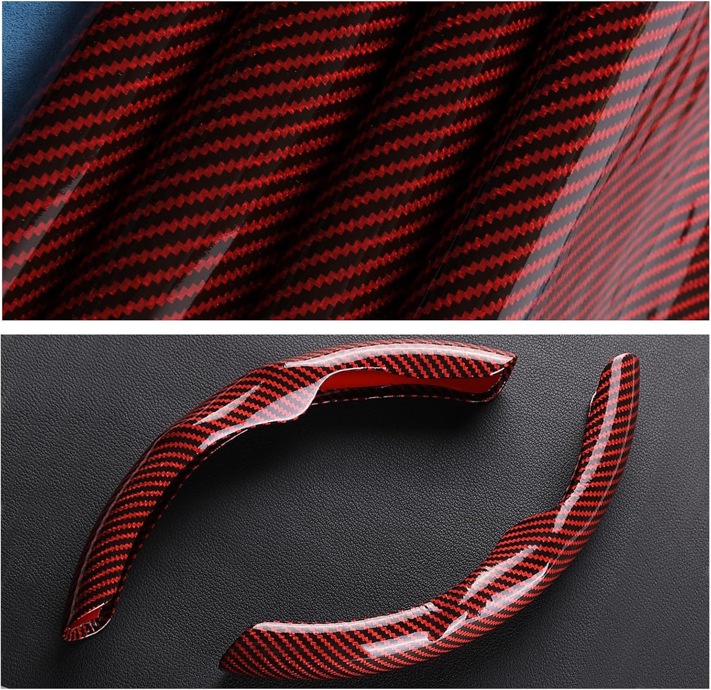 Housse de volant carbone premium : contrôle et style (Maroon)