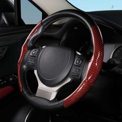 Housse de volant carbone premium : contrôle et style (Maroon)