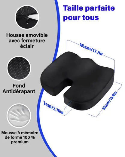 COUSSIN DE SIÈGE MÉDICAL ORTHOPÉDIQUE CONFORTABLE POUR VOITURE ET CHAISE