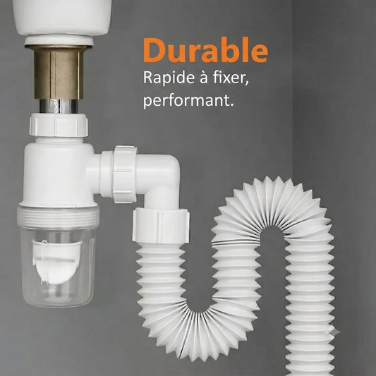 Kit de Vidange Flexible Extensible – Installation Facile & Sans Odeurs