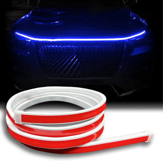 Éclairage LED Dynamique pour Capot de Voiture