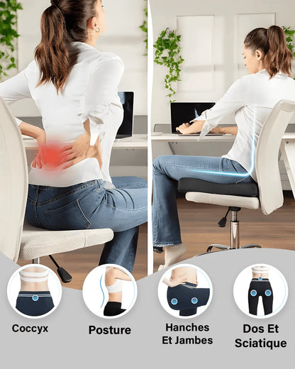 COUSSIN DE SIÈGE MÉDICAL ORTHOPÉDIQUE CONFORTABLE POUR VOITURE ET CHAISE