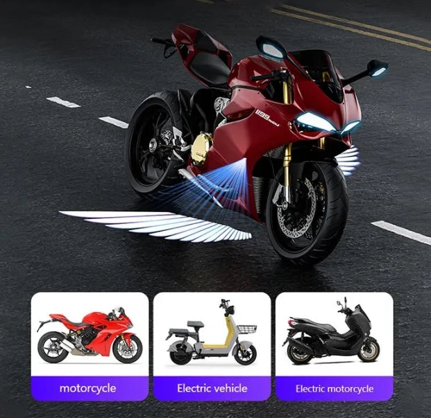 Lumières “Ailes d’Ange” moto – Sécurité & style nocturne