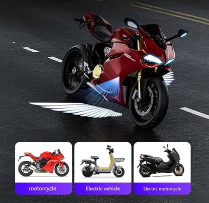 Lumières “Ailes d’Ange” moto – Sécurité & style nocturne